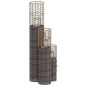 vidaXL Candeleros 3 unidades mimbre gris vidaXL Candeleros 3 unidades mimbre gris