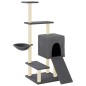 vidaXL Rascador para gatos con postes de sisal gris oscuro 130,5 cm vidaXL Rascador para gatos con postes de sisal gris oscuro 130,5 cm