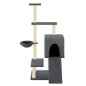 vidaXL Rascador para gatos con postes de sisal gris oscuro 130,5 cm vidaXL Rascador para gatos con postes de sisal gris oscuro 130,5 cm