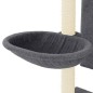 vidaXL Rascador para gatos con postes de sisal gris oscuro 130,5 cm vidaXL Rascador para gatos con postes de sisal gris oscuro 130,5 cm