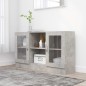 vidaXL Vitrina de madera de ingeniería gris 120x30,5x70 cm vidaXL Vitrina de madera de ingeniería gris 120x30,5x70 cm