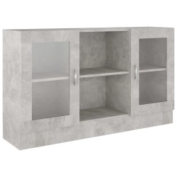 vidaXL Vitrina de madera de ingeniería gris 120x30,5x70 cm