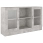 vidaXL Vitrina de madera de ingeniería gris 120x30,5x70 cm vidaXL Vitrina de madera de ingeniería gris 120x30,5x70 cm