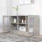 vidaXL Vitrina de madera de ingeniería gris 120x30,5x70 cm vidaXL Vitrina de madera de ingeniería gris 120x30,5x70 cm