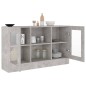 vidaXL Vitrina de madera de ingeniería gris 120x30,5x70 cm vidaXL Vitrina de madera de ingeniería gris 120x30,5x70 cm