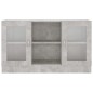 vidaXL Vitrina de madera de ingeniería gris 120x30,5x70 cm vidaXL Vitrina de madera de ingeniería gris 120x30,5x70 cm