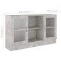vidaXL Vitrina de madera de ingeniería gris 120x30,5x70 cm vidaXL Vitrina de madera de ingeniería gris 120x30,5x70 cm