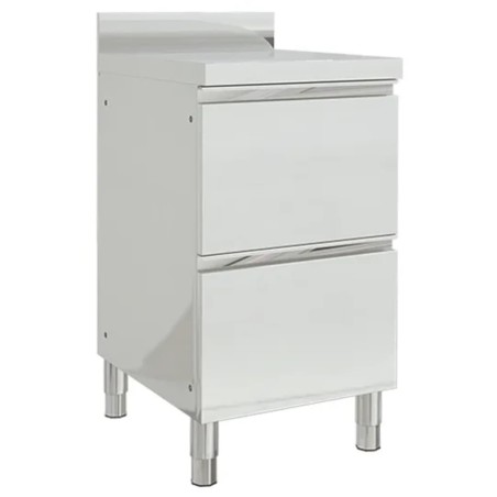 vidaXL Armario de cocina comercial con 2 cajones acero inoxidable
