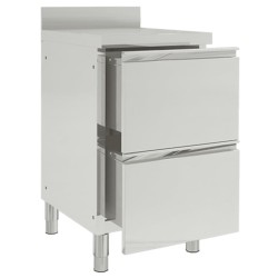 vidaXL Armario de cocina comercial con 2 cajones acero inoxidable