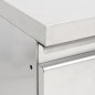 vidaXL Armario de cocina comercial con 2 cajones acero inoxidable