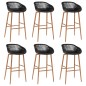 vidaXL Mesa alta y taburetes de bar 7 piezas negro vidaXL Mesa alta y taburetes de bar 7 piezas negro