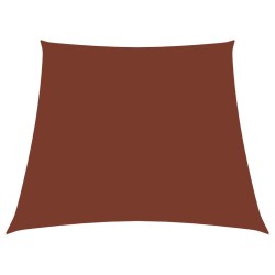 vidaXL Toldo de vela trapezoidal de tela oxford terracota 2/4x3 m
