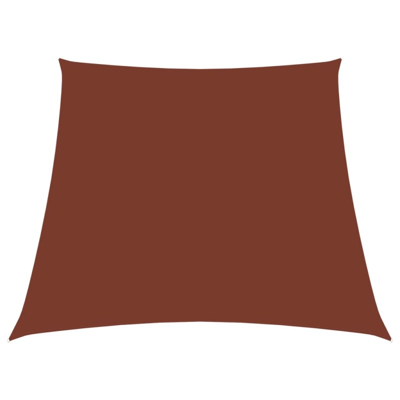 vidaXL Toldo de vela trapezoidal de tela oxford terracota 2/4x3 m vidaXL Toldo de vela trapezoidal de tela oxford terracota 2/4x3 m