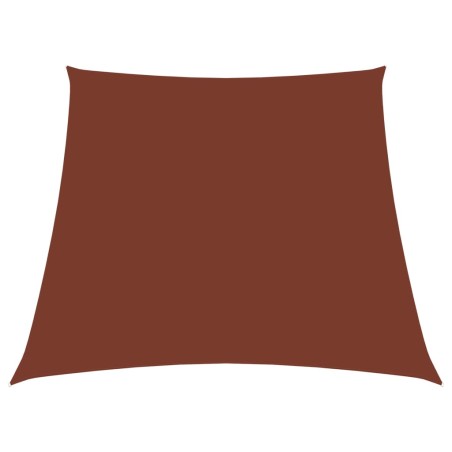 vidaXL Toldo de vela trapezoidal de tela oxford terracota 2/4x3 m