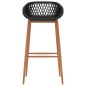 vidaXL Mesa alta y taburetes de bar 7 piezas negro vidaXL Mesa alta y taburetes de bar 7 piezas negro
