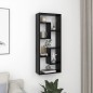 vidaXL Estante de pared madera contrachapada negro 36x16x90 cm vidaXL Estante de pared madera contrachapada negro 36x16x90 cm