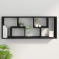 vidaXL Estante de pared madera contrachapada negro 36x16x90 cm vidaXL Estante de pared madera contrachapada negro 36x16x90 cm