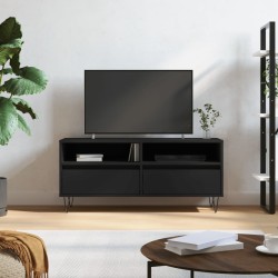 vidaXL Mueble de TV madera contrachapada negro 100x34,5x44,5 cm