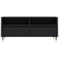 vidaXL Mueble de TV madera contrachapada negro 100x34,5x44,5 cm