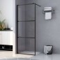 vidaXL Mampara de ducha accesible vidrio ESG claro negro 80x195 cm vidaXL Mampara de ducha accesible vidrio ESG claro negro 80x195 cm