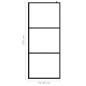 vidaXL Mampara de ducha accesible vidrio ESG claro negro 80x195 cm vidaXL Mampara de ducha accesible vidrio ESG claro negro 80x195 cm