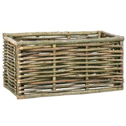vidaXL Arriate elevado de madera de avellano 80x40x40 cm