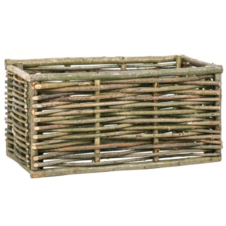 vidaXL Arriate elevado de madera de avellano 80x40x40 cm