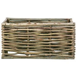 vidaXL Arriate elevado de madera de avellano 80x40x40 cm