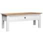 vidaXL Mesa de centro madera de pino estilo Panamá blanco 100x60x45 cm vidaXL Mesa de centro madera de pino estilo Panamá blanco 100x60x45 cm