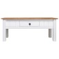 vidaXL Mesa de centro madera de pino estilo Panamá blanco 100x60x45 cm vidaXL Mesa de centro madera de pino estilo Panamá blanco 100x60x45 cm