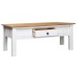 vidaXL Mesa de centro madera de pino estilo Panamá blanco 100x60x45 cm vidaXL Mesa de centro madera de pino estilo Panamá blanco 100x60x45 cm