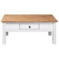 vidaXL Mesa de centro madera de pino estilo Panamá blanco 100x60x45 cm vidaXL Mesa de centro madera de pino estilo Panamá blanco 100x60x45 cm