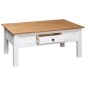 vidaXL Mesa de centro madera de pino estilo Panamá blanco 100x60x45 cm vidaXL Mesa de centro madera de pino estilo Panamá blanco 100x60x45 cm