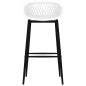 vidaXL Mesa alta y taburetes de bar 7 piezas negro y blanco vidaXL Mesa alta y taburetes de bar 7 piezas negro y blanco