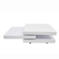 vidaXL Mesa de centro con 3 niveles blanco brillo
