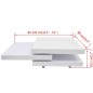 vidaXL Mesa de centro con 3 niveles blanco brillo
