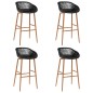 vidaXL Mesa alta y taburetes de bar 5 piezas negro vidaXL Mesa alta y taburetes de bar 5 piezas negro