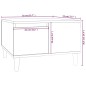 vidaXL Mesa de centro madera contrachapada roble ahumado 55x55x36,5 cm vidaXL Mesa de centro madera contrachapada roble ahumado 55x55x36,5 cm