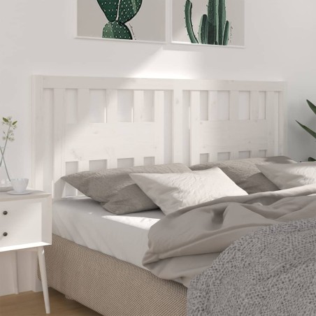 vidaXL Cabecero madera maciza de pino blanco 166x4x100 cm