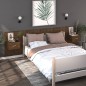 vidaXL Mesita de noche de pared marrón roble