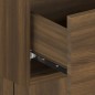 vidaXL Mesita de noche de pared marrón roble