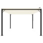 vidaXL Cenador con techo persiana 3x4 m tela y aluminio crema