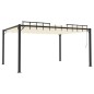 vidaXL Cenador con techo persiana 3x4 m tela y aluminio crema