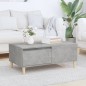 vidaXL Mesa de centro madera contrachapada gris hormigón 90x50x36,5 cm