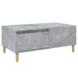 vidaXL Mesa de centro madera contrachapada gris hormigón 90x50x36,5 cm