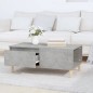 vidaXL Mesa de centro madera contrachapada gris hormigón 90x50x36,5 cm