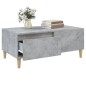 vidaXL Mesa de centro madera contrachapada gris hormigón 90x50x36,5 cm