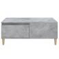 vidaXL Mesa de centro madera contrachapada gris hormigón 90x50x36,5 cm