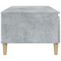 vidaXL Mesa de centro madera contrachapada gris hormigón 90x50x36,5 cm