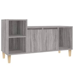 vidaXL Mueble de TV madera contrachapada gris Sonoma 100x35x55 cm